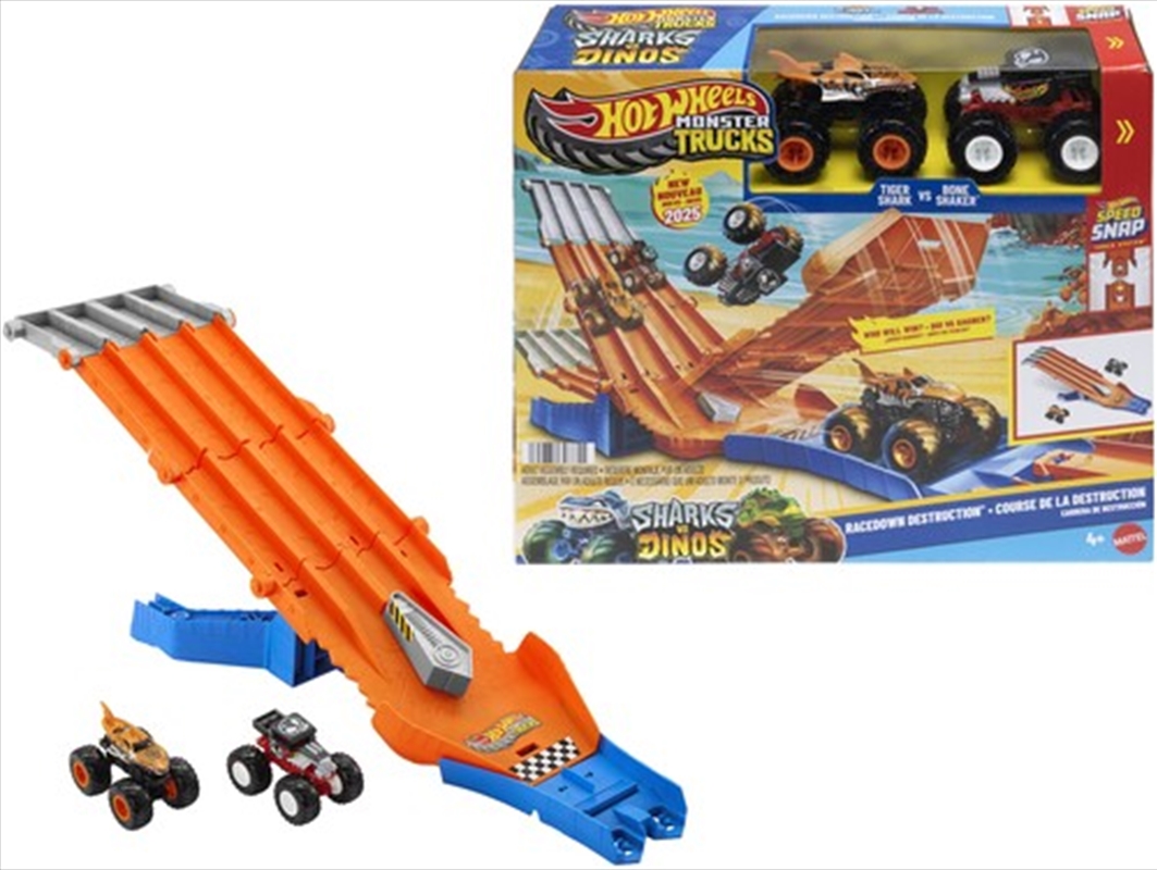 Mattel - Hot Wheels Monster Trucks Race Down Demolition Playset/Product Detail/Toys