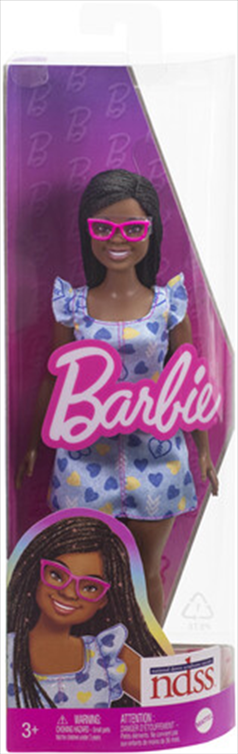 Mattel - Barbie Fashionista Blue and Yellow Hearts with Down Syndrome, Brunette/Product Detail/Toys