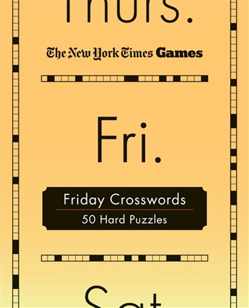 New York Times Games Friday Crosswords/Product Detail/Adults Activity Books
