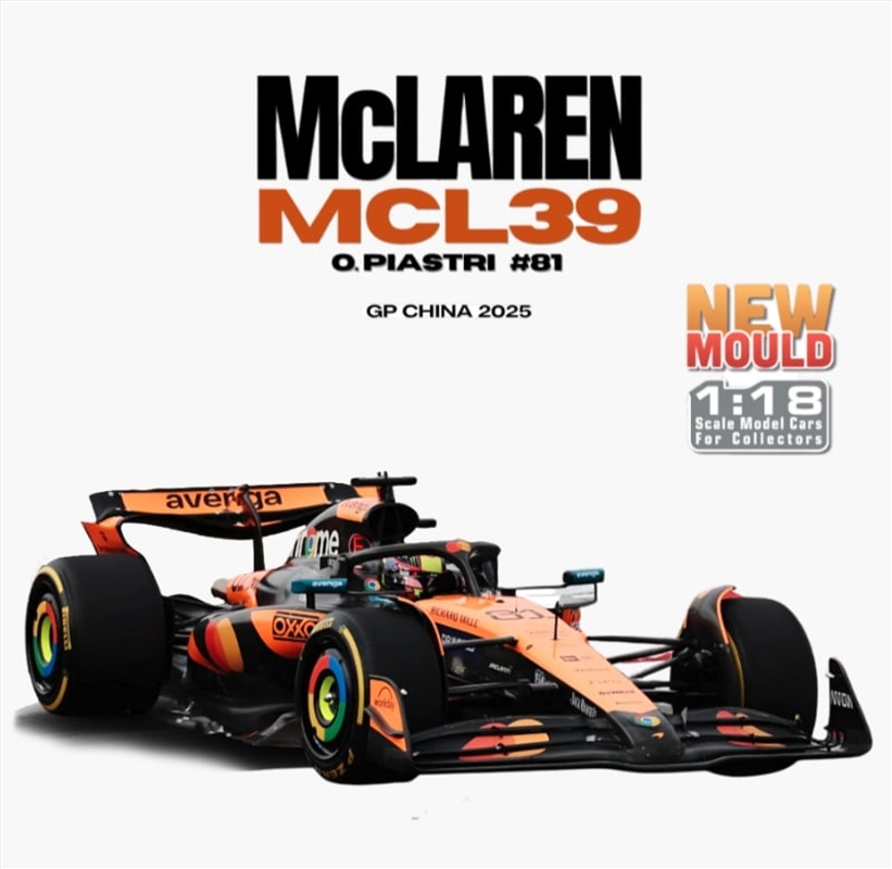 Formula 1 - MCLaren MCL39 O.Piastri #81 (GP China 2025) 1:18 Scale Diecast Vehicle/Product Detail/Figurines