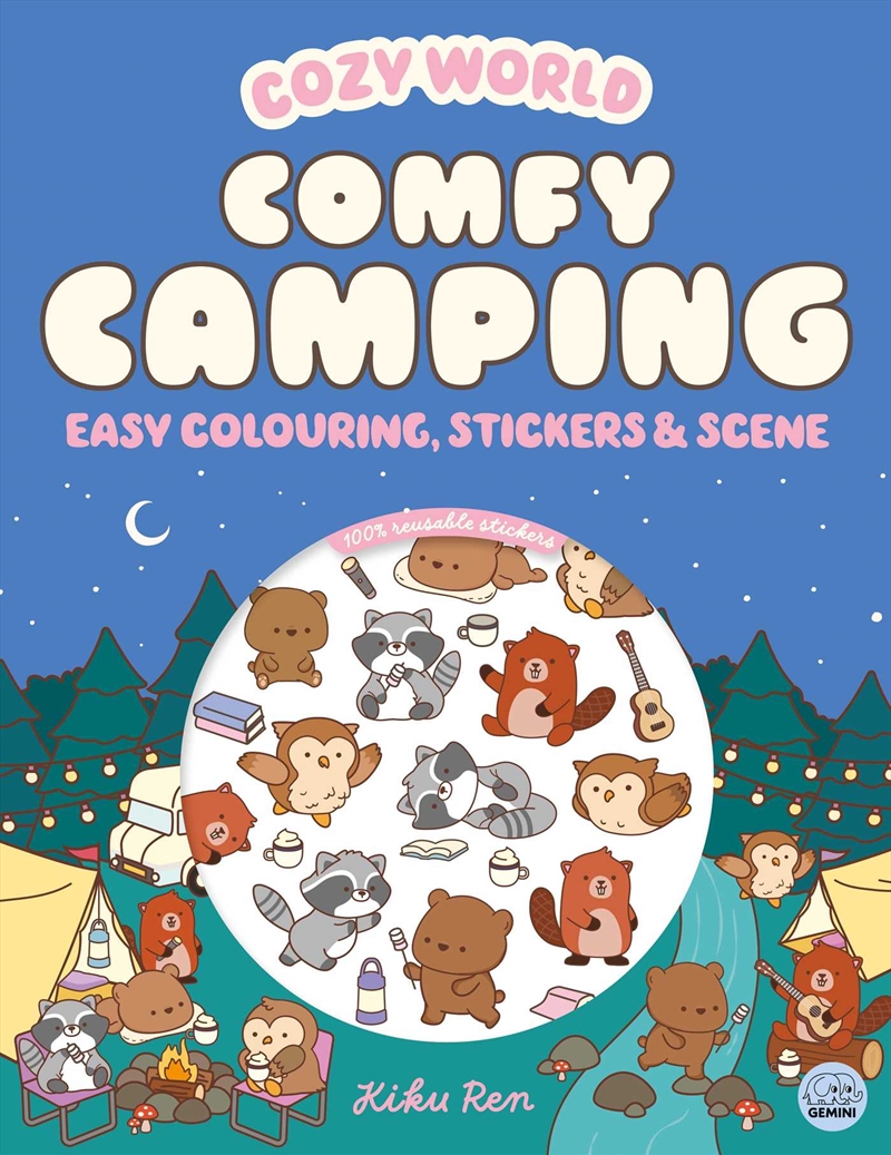 Cozy World Comfy Camping: Easy Colouring and Sticker Scene for Teens, Young Adults and Adults/Product Detail/Adults Activity Books