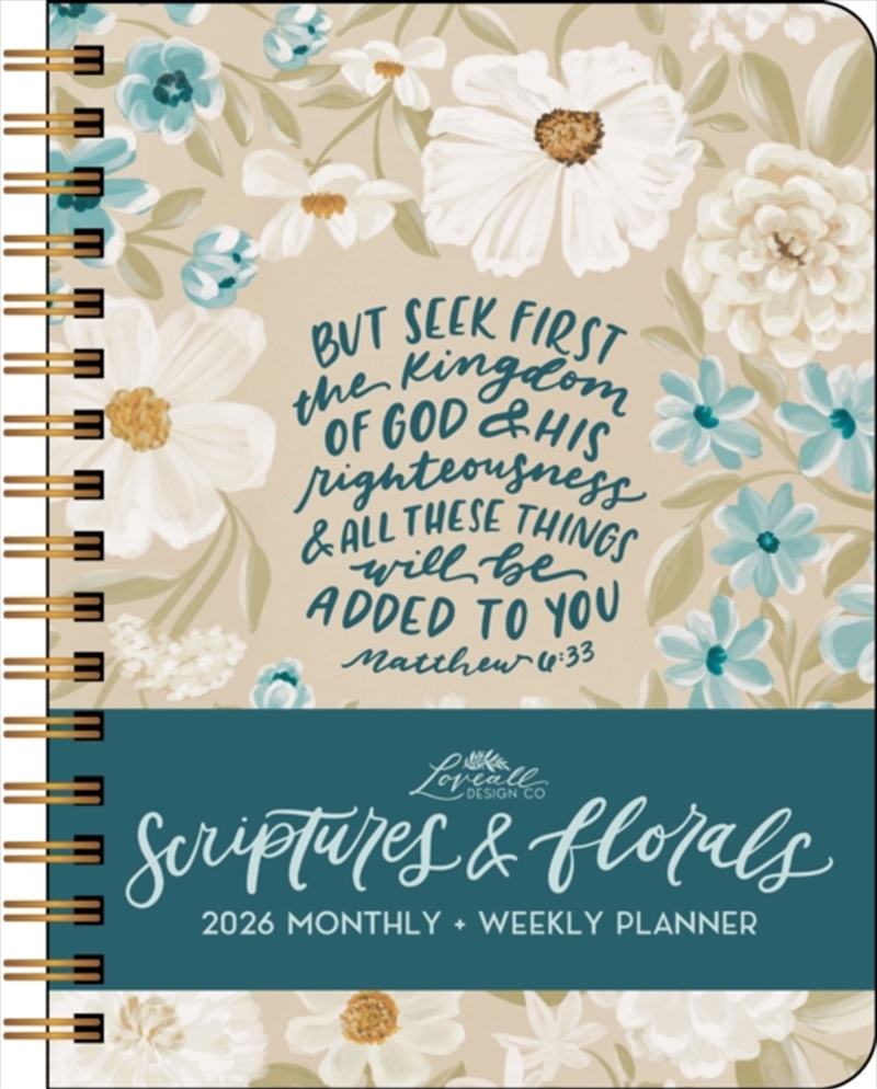 Scriptures And Florals 12-Month 2026 Hardcover Monthly/Weekly Planner Calendar/Product Detail/Calendars & Diaries