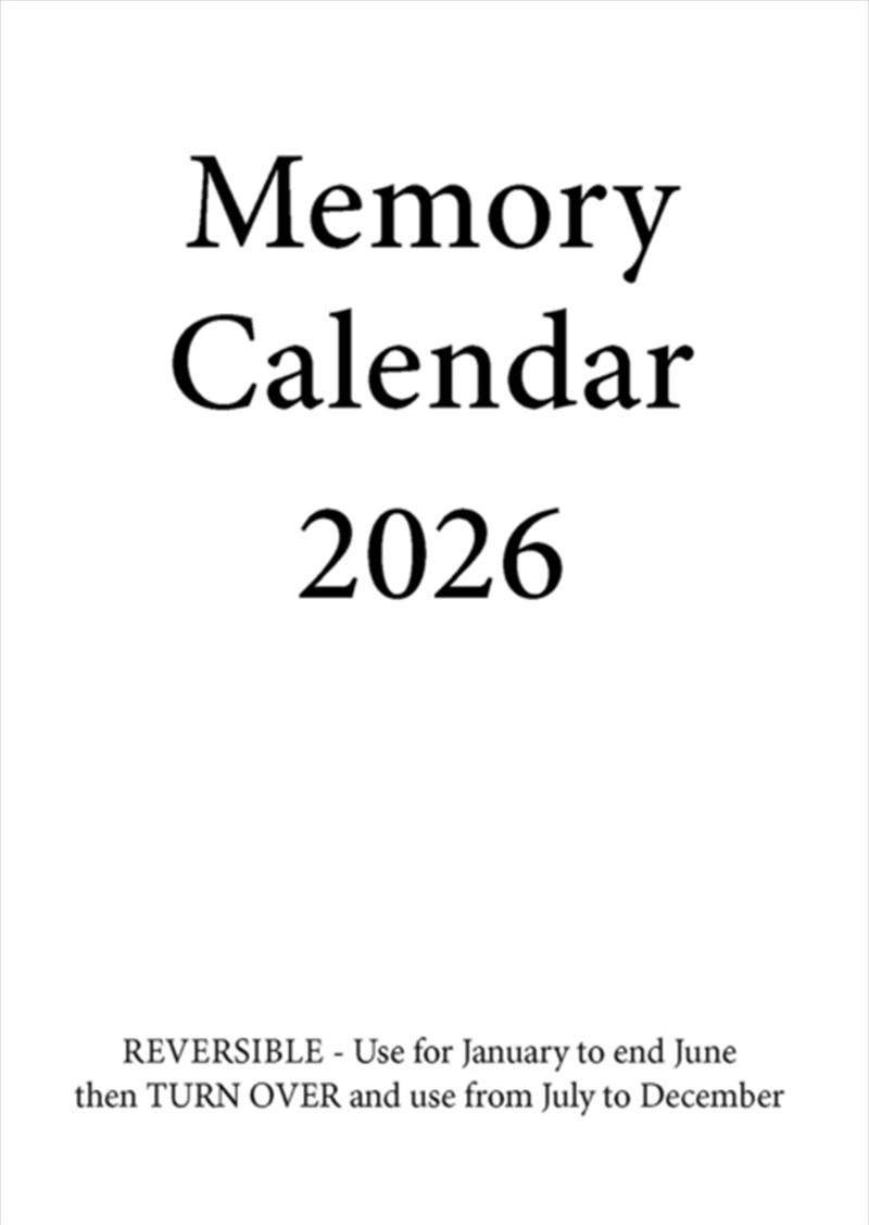 Memory Calendar - 2026/Product Detail/Calendars & Diaries