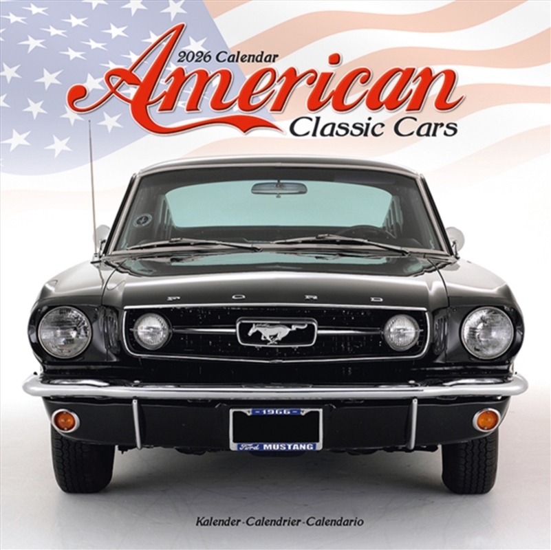 American Classic Cars Calendar 2026 Square Car Wall Calendar - 16 Month/Product Detail/Calendars & Diaries
