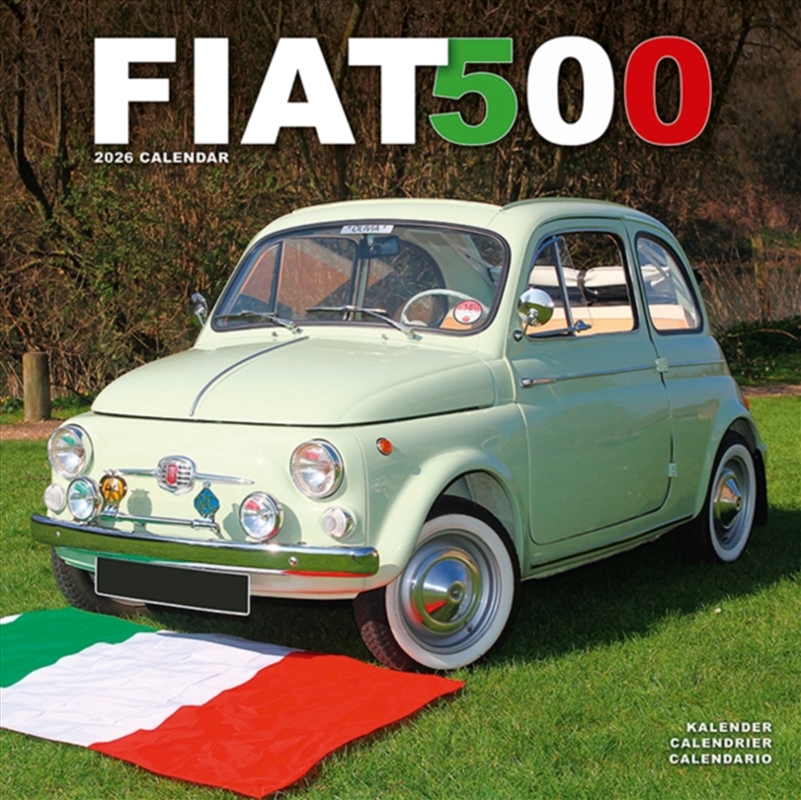 Fiat 500 Calendar 2026 Square Car Wall Calendar - 16 Month/Product Detail/Calendars & Diaries