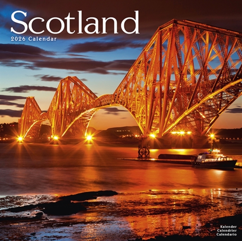 Scotland Calendar 2026 Square Travel Wall Calendar - 16 Month/Product Detail/Calendars & Diaries
