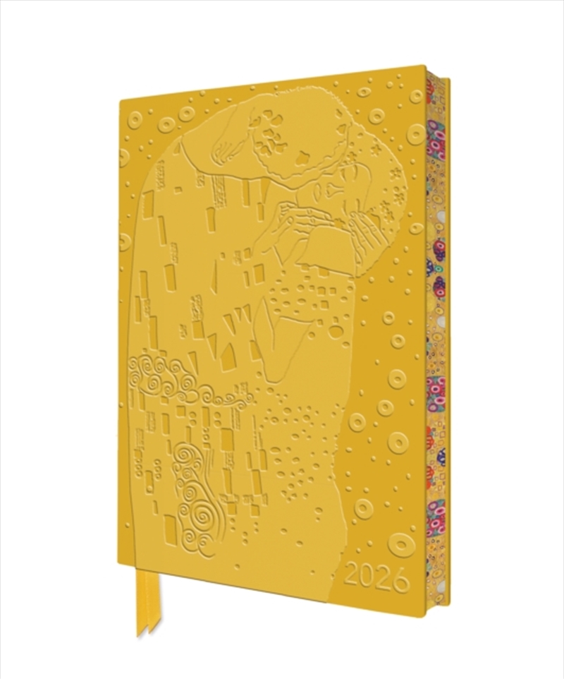 Gustav Klimt: The Kiss 2026 Artisan Art Vegan Leather Diary Planner - Page To View With Notes/Product Detail/Calendars & Diaries