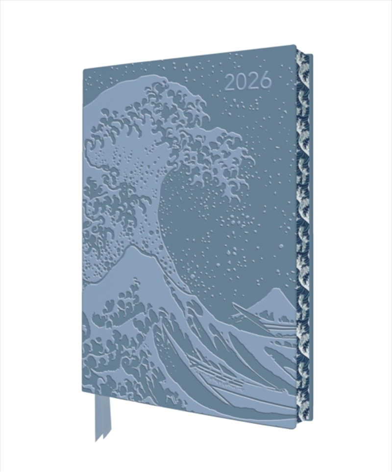 Katsushika Hokusai: The Great Wave 2026 Artisan Art Vegan Leather Diary Planner - Page To View With/Product Detail/Calendars & Diaries