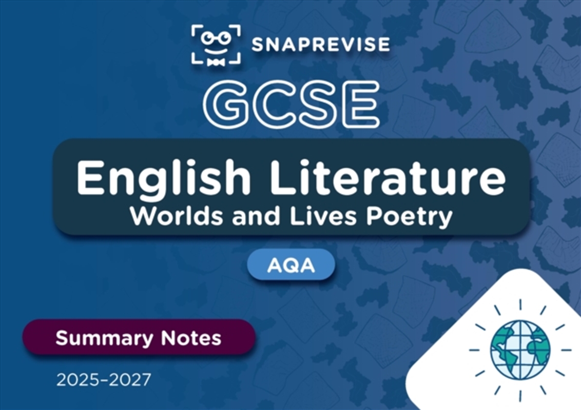 Snaprevise Gcse Aqa English Literature: Worlds And Lives Poetry Summary Notes/Product Detail/English