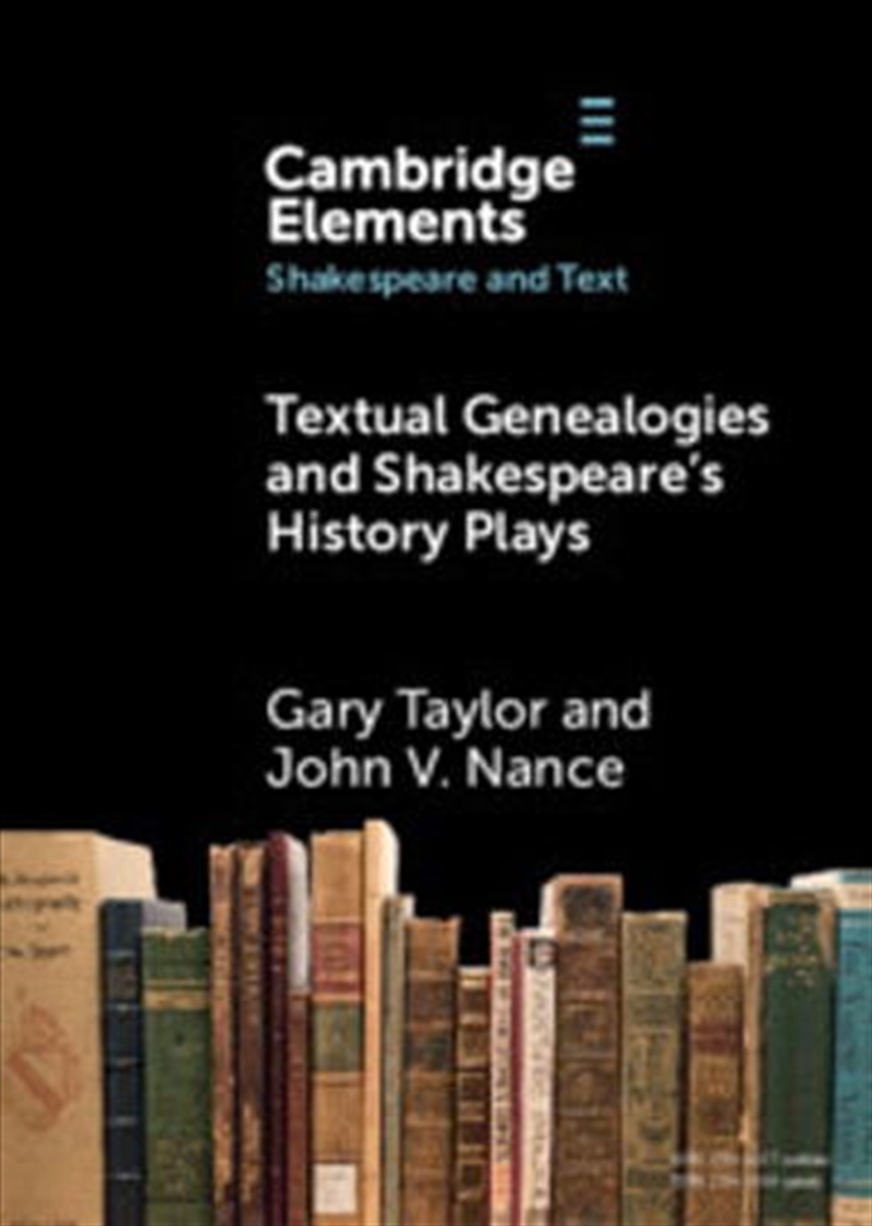 Textual Genealogies And Shakespeare'S History Plays/Product Detail/Literature & Poetry