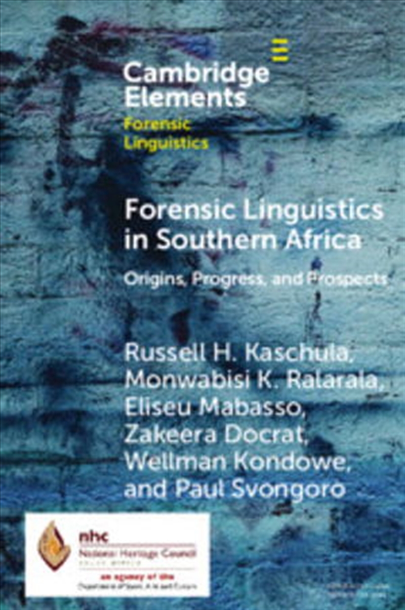 Forensic Linguistics In Southern Africa : Origins, Progress, And Prospects/Product Detail/Language & Linguistics