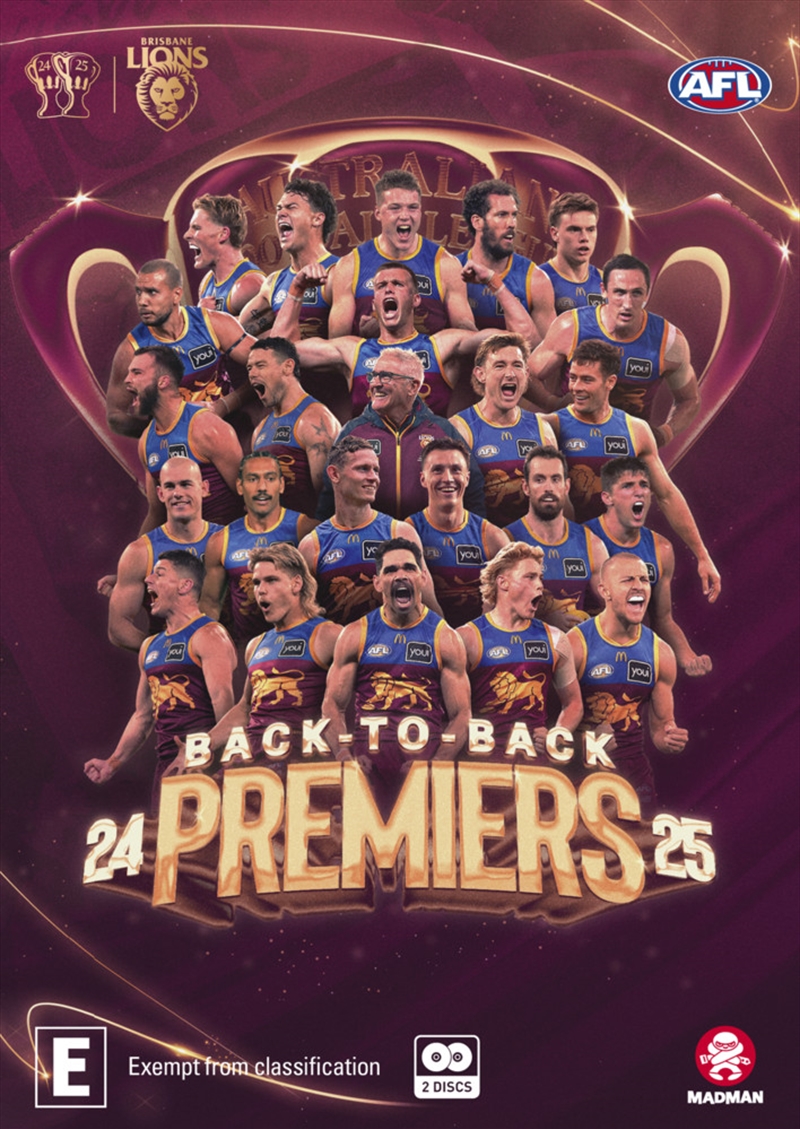 AFL - Brisbane Lions Back-To-Back Premiers 2024 and 2025/Product Detail/Sport