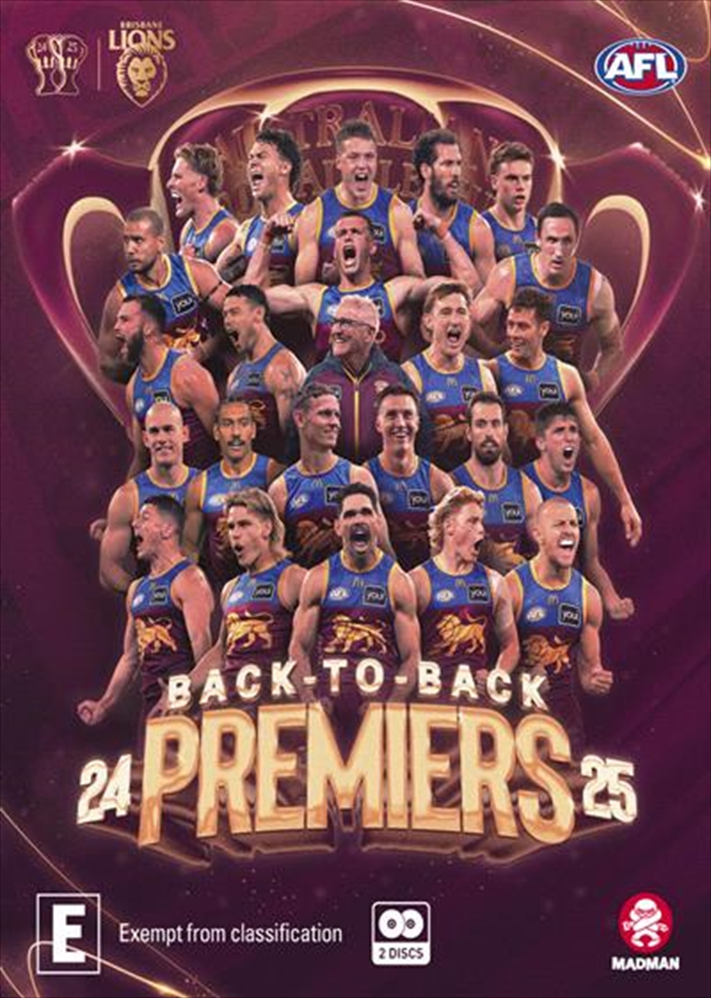 AFL - Brisbane Lions Back-To-Back Premiers 2024 and 2025/Product Detail/Sport