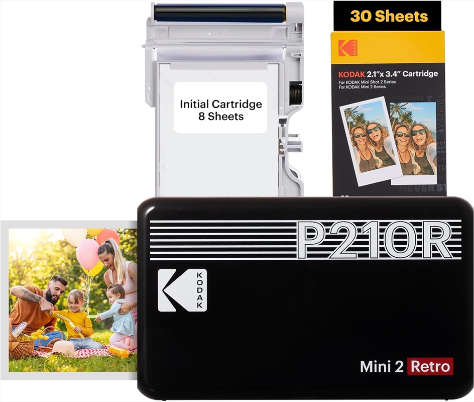 Kodak Instant Mini 2 Retro Cartridge Bundle Colour: Black/Product Detail/Cameras