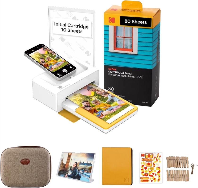 Kodak Instant Dock Plus Cartridge + Accessories Bundle Colour: Yellow/Product Detail/Cameras