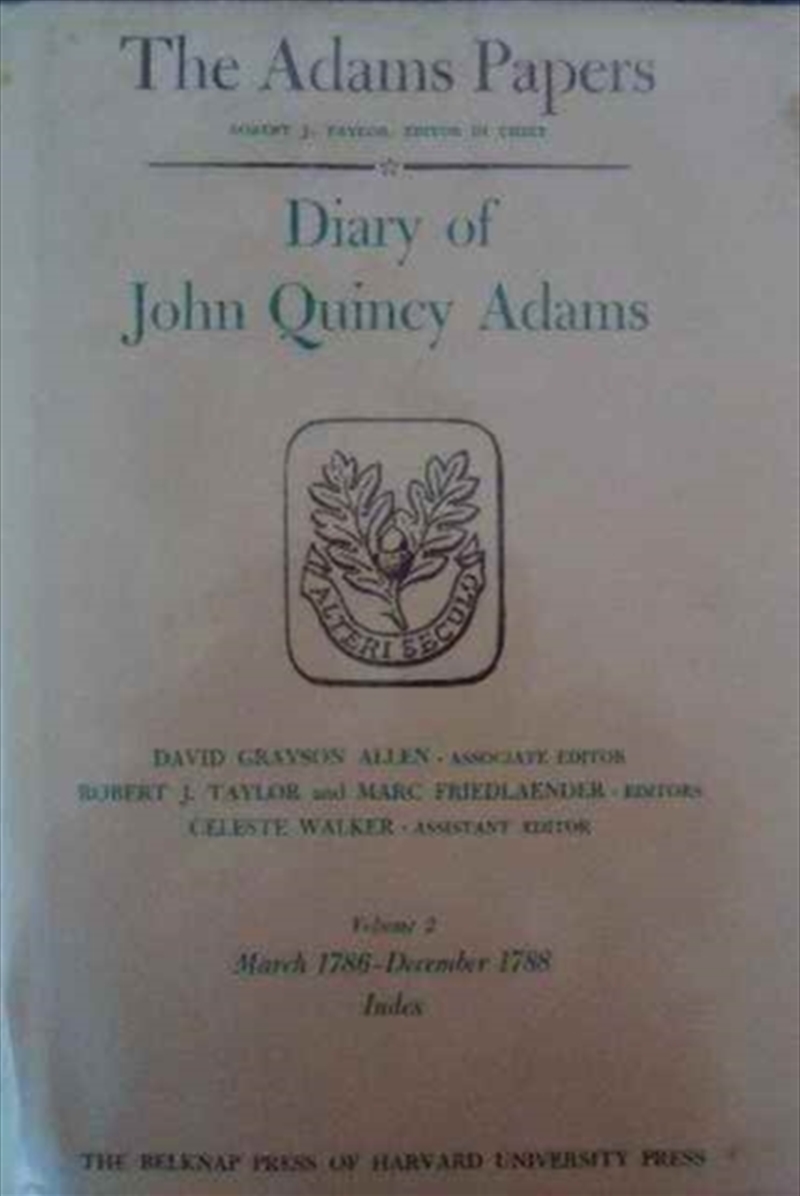 Diary Of John Quincy Adams : Volume 2/Product Detail/Society & Culture