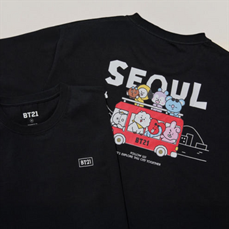 Bt21 - Seoul Edition Short Sleeve T-Shirt Black - L/Product Detail/KPOP Merch