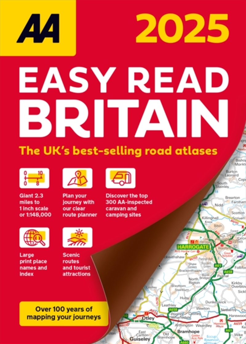 Aa Easy Read Atlas Britain 2025/Product Detail/Geography