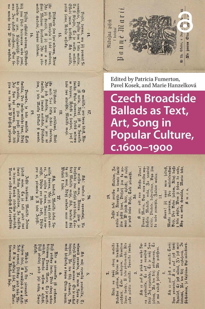 Czech Broadside Ballads As Text, Art, Song In Popular Culture, C.1600–1900/Product Detail/Literature & Poetry