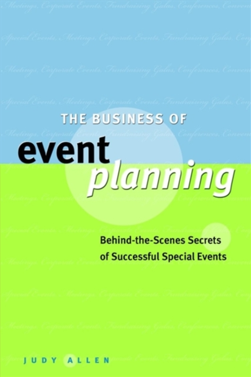Business Of Event Planning Behind-Th/Product Detail/Business Leadership & Management