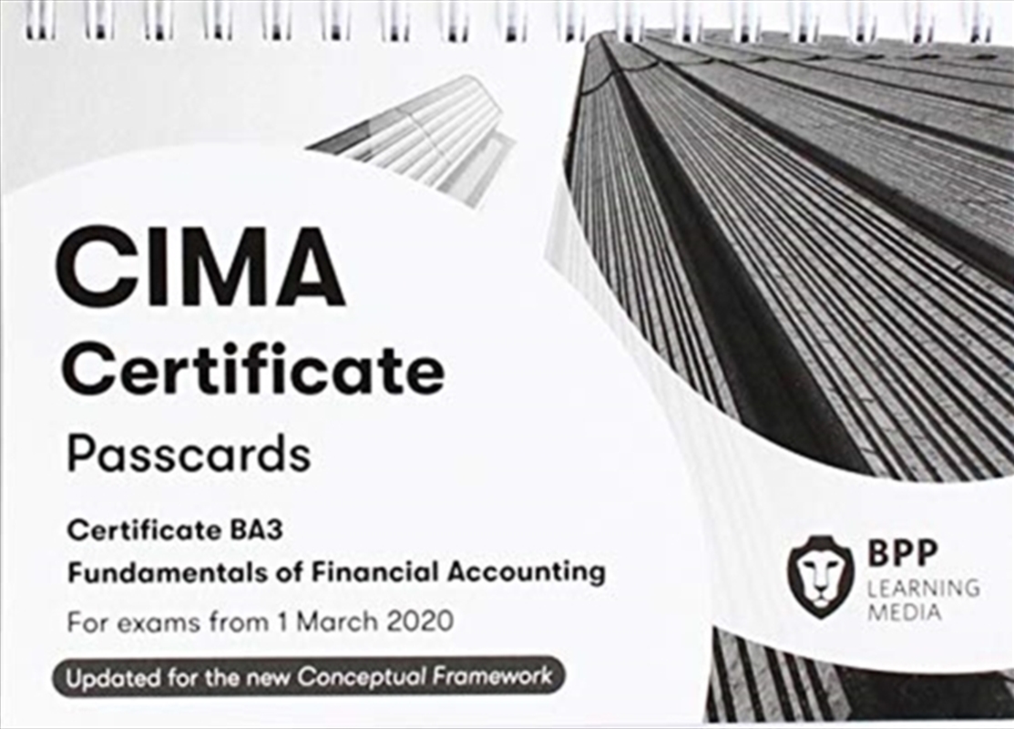 Cima Ba3 Fundamentals Of Financial Accou/Product Detail/Accounting & Finance