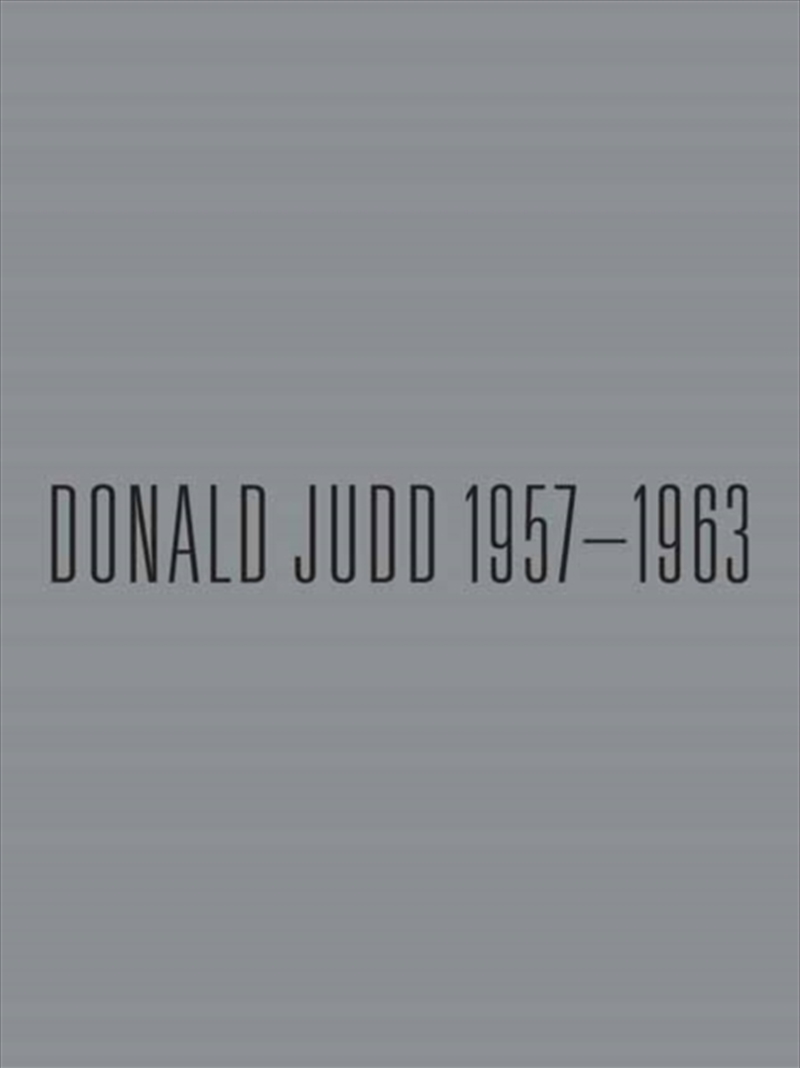 Donald Judd 19571963/Product Detail/Art