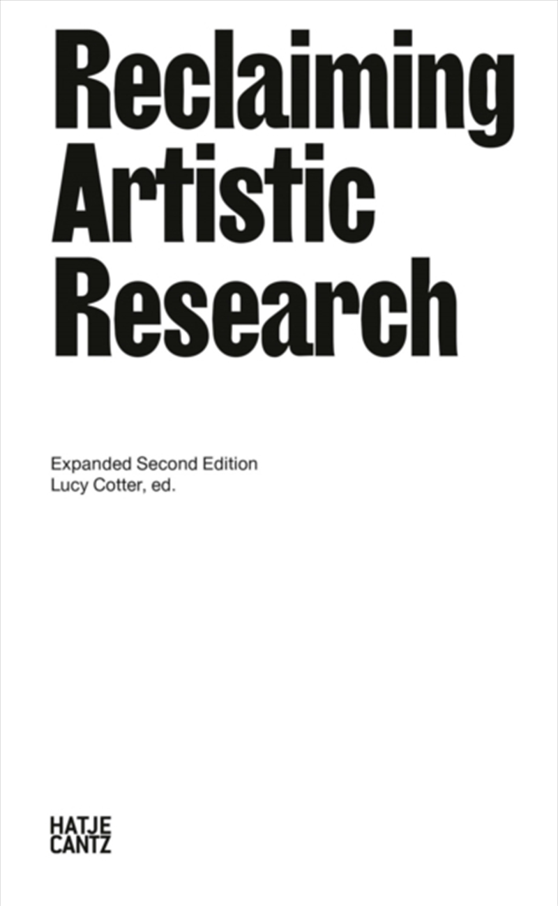 Reclaiming Artistic Research/Product Detail/Art