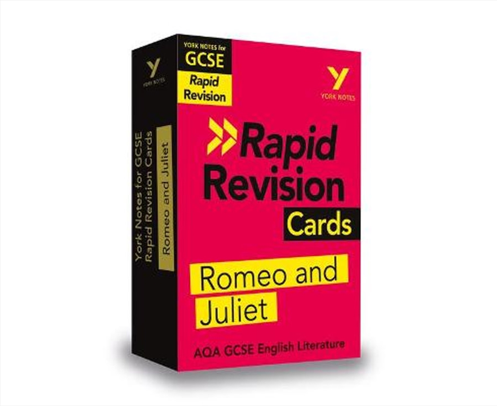 York Notes Rapid Aqa Gcse (Revision Cards) Romeo And Juliet - For 2026, 2027 Exams/Product Detail/Literature & Poetry