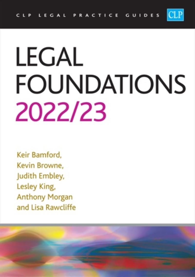 Legal Foundations 2022/2023 : Legal Practice Course Guides (lpc)/Product Detail/Law