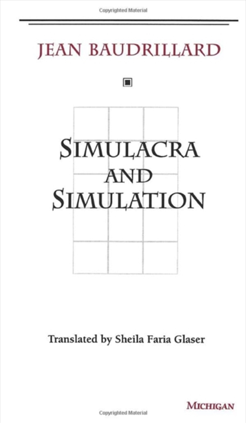 Simulacra And Simulation/Product Detail/Reading