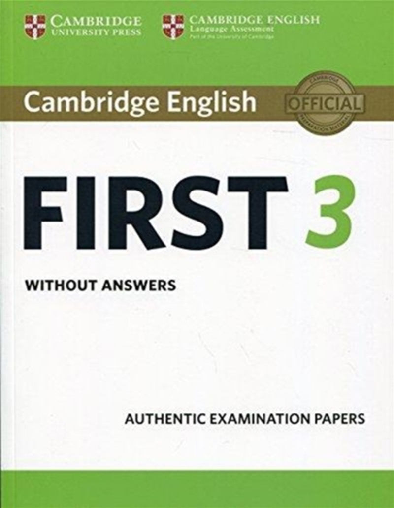 Cambridge English First 3 Student's Book Without Answers/Product Detail/English