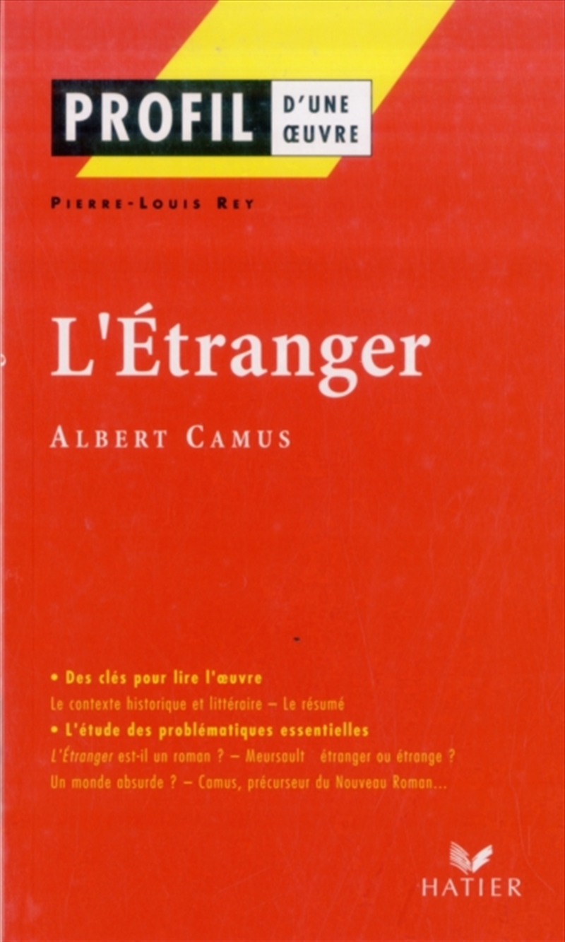 Profil D'Une Oeuvre : L'Etranger/Product Detail/Language & Linguistics