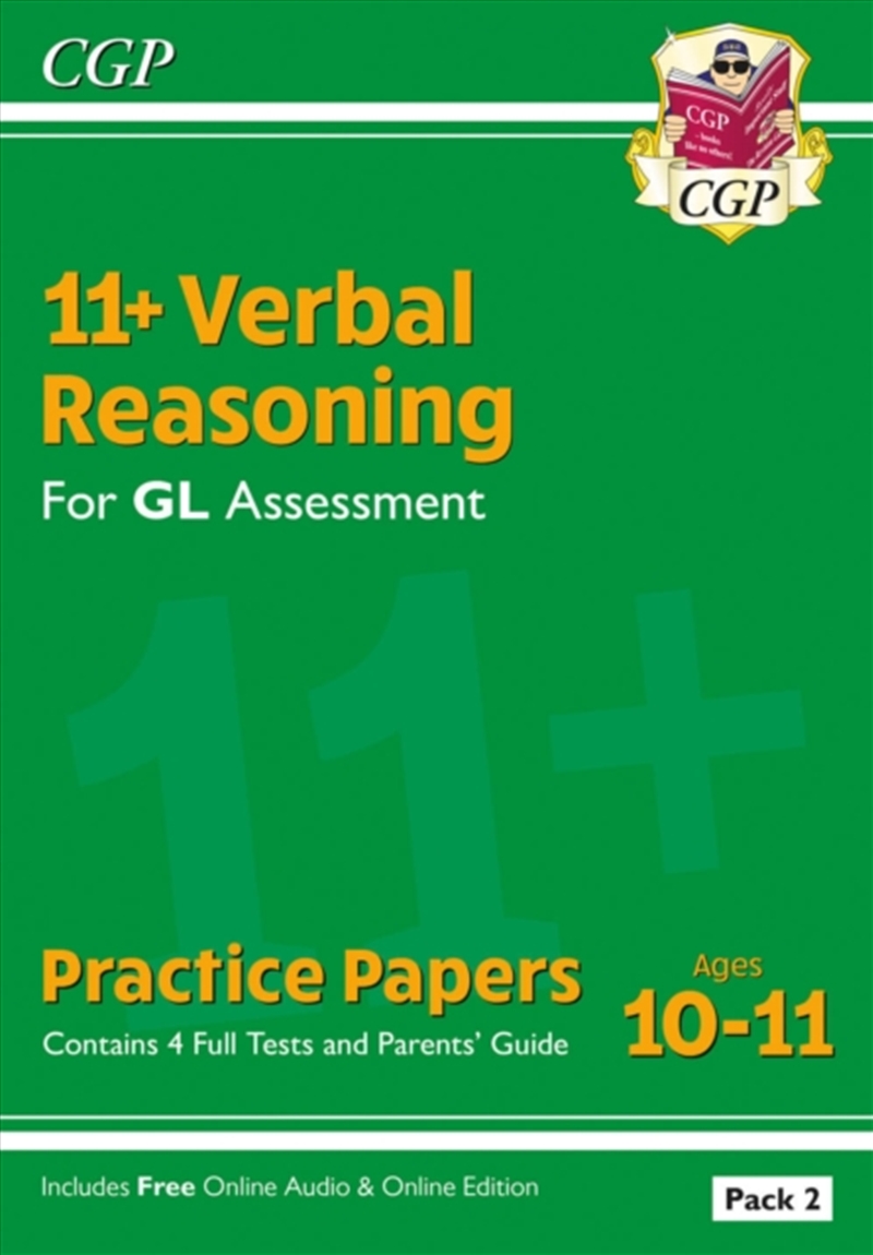 11+ Gl Verbal Reasoning Practice Papers: Ages 10-11 - Pack 2 (With Parents' Guide & Online Ed)/Product Detail/Education & Textbooks