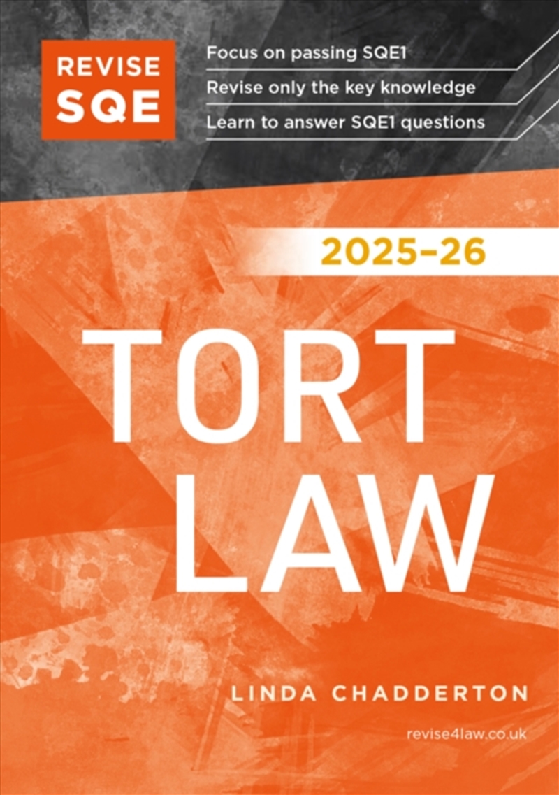 Revise Sqe Tort Law 2025/26 : Sqe1 Revision Guide/Product Detail/Law