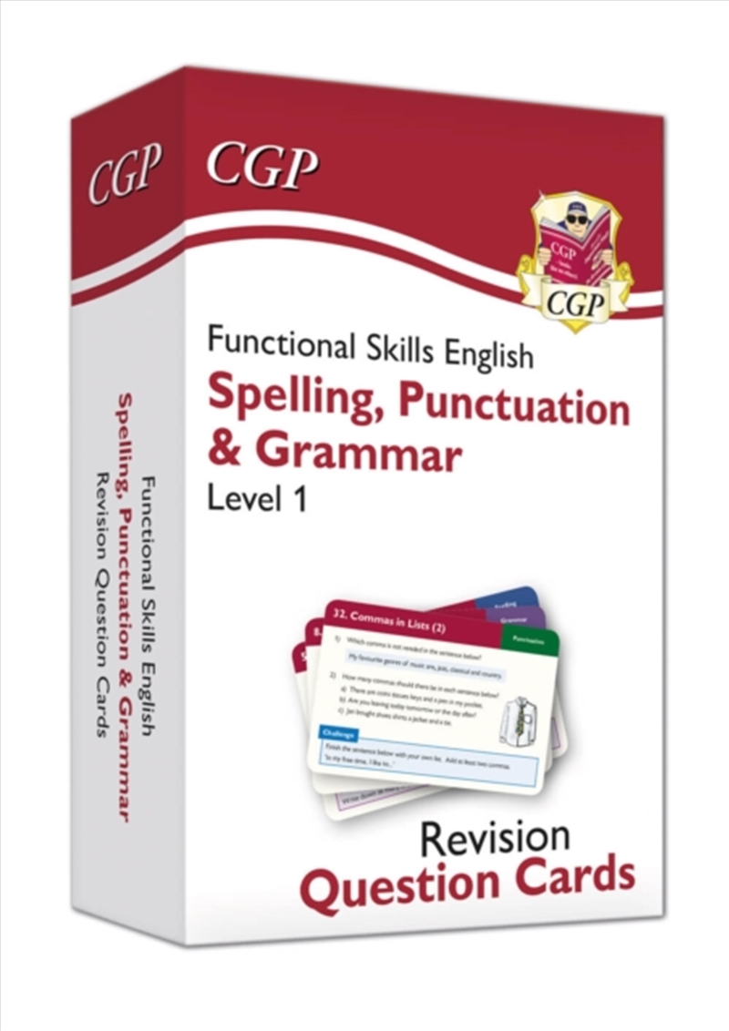Functional Skills English Revision Question Cards: Spelling, Punctuation & Grammar - Level 1/Product Detail/English