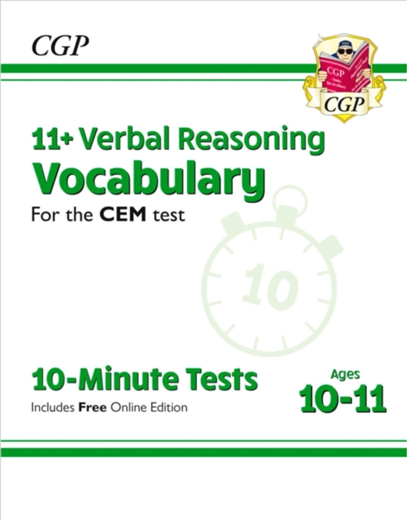 11+ Cem 10-Minute Tests: Verbal Reasoning Vocabulary - Ages 10-11 (With Online Edition)/Product Detail/Education & Textbooks