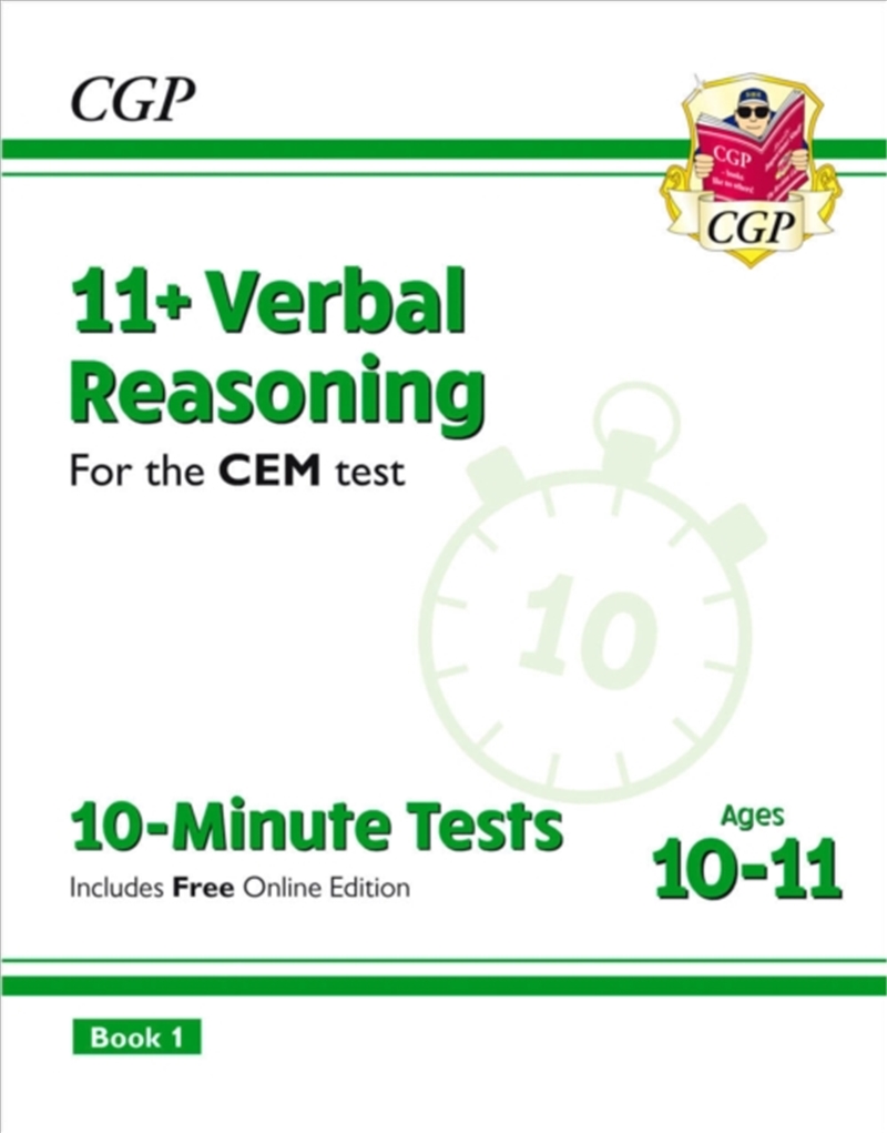 11+ Cem 10-Minute Tests: Verbal Reasoning - Ages 10-11 Book 1 (With Online Edition)/Product Detail/Education & Textbooks