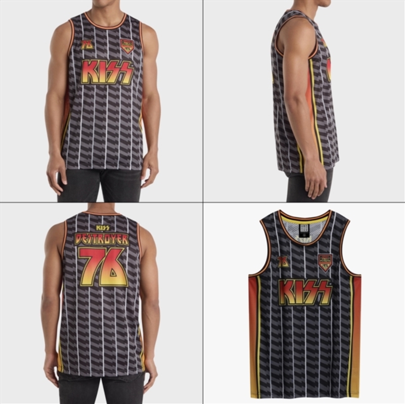 Kiss Destroyer Black Basketball Jersey Large/Product Detail/Shirts