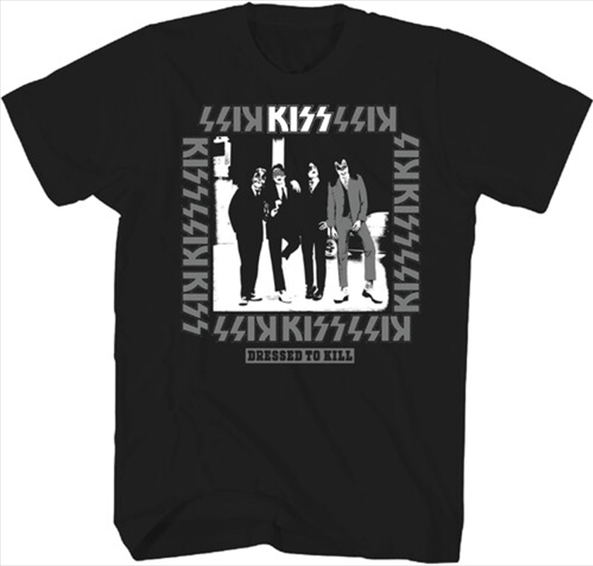 Kiss - Dressed To Kill Large Photo T-Shirt - Small Black 3810117A1/Product Detail/Shirts