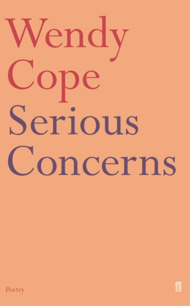 Serious Concerns/Product Detail/Poetry