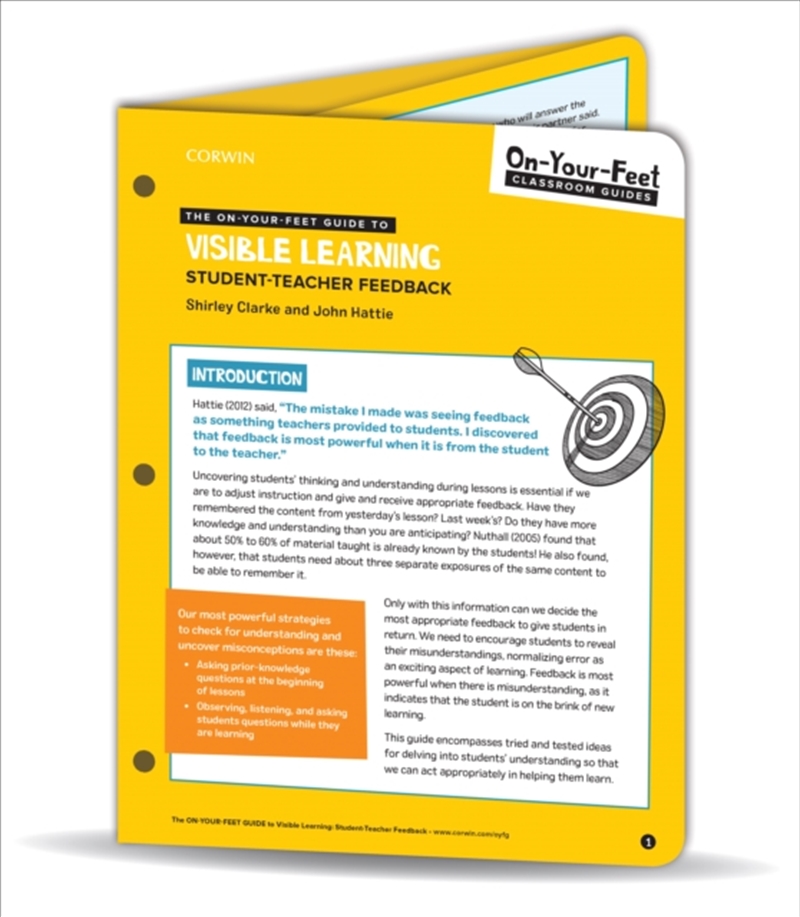 The On-Your-Feet Guide To Visible Learning : Student-Teacher Feedback/Product Detail/Teaching