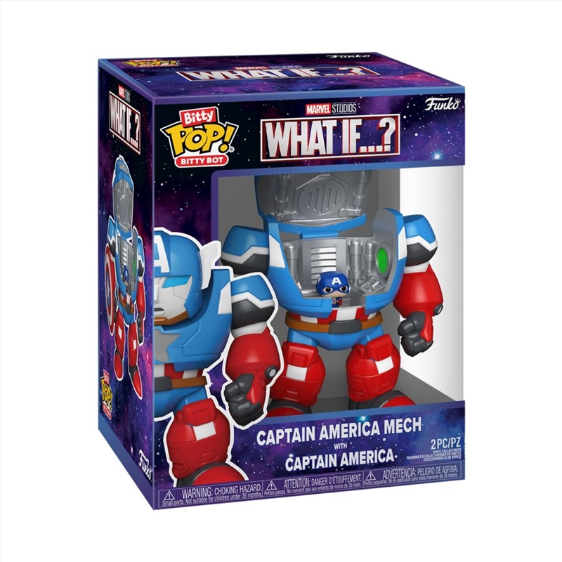 What If - Captain America w/Mech Bitty Pop! Bot/Product Detail/Funko Collections