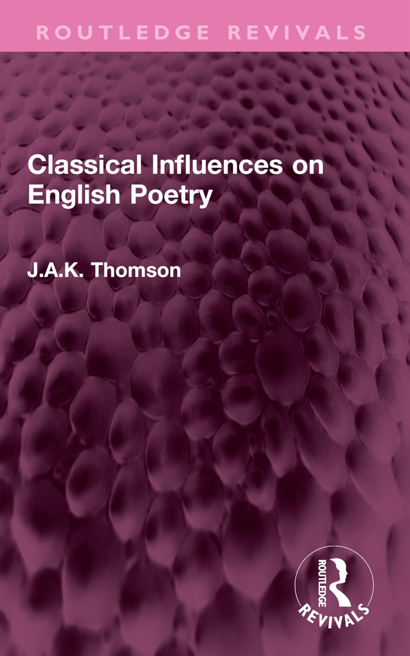 Classical Influences On English Poetry/Product Detail/Reading