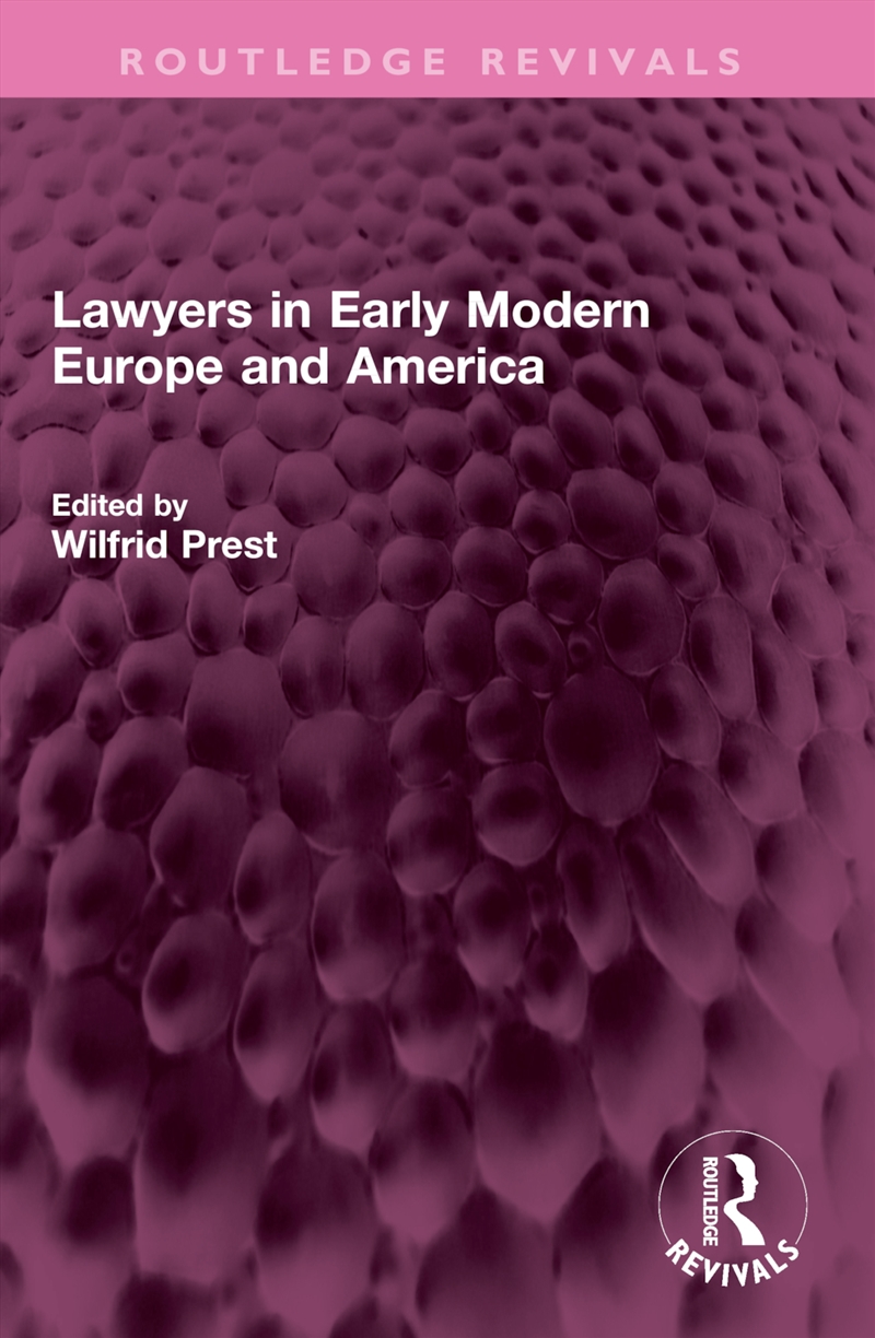 Lawyers In Early Modern Europe And America/Product Detail/History