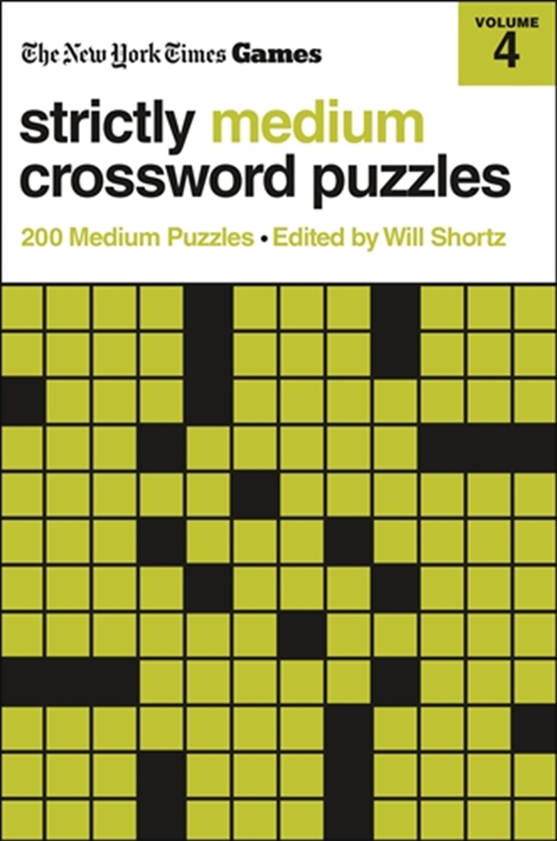 New York Times Games Strictly Medium Crossword Puzzles Volume 4/Product Detail/Adults Activity Books