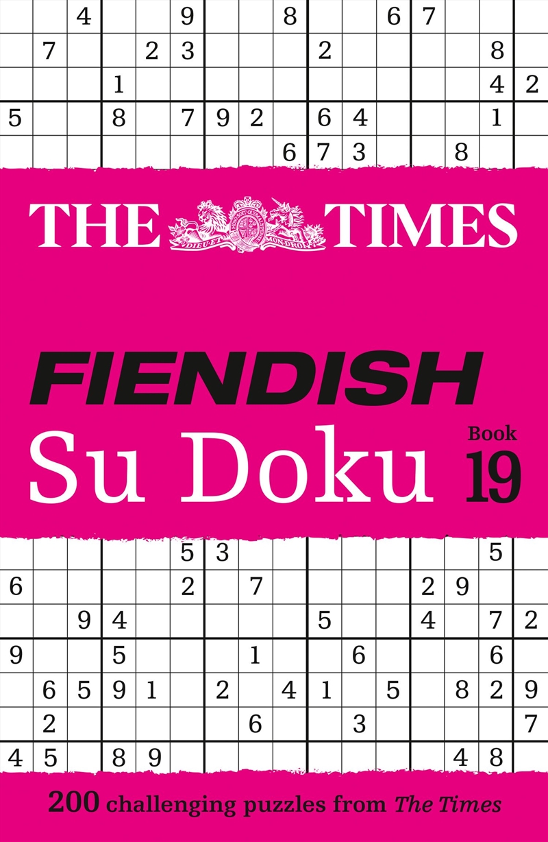 The Times Fiendish Su Doku Book 19/Product Detail/Adults Activity Books