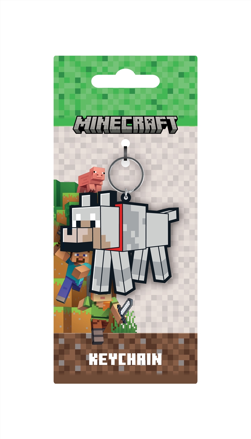 Minecraft - Wolf Pixel - PVC Keyring/Product Detail/Keyrings