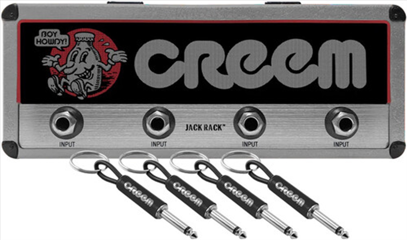 Creem Logo Jack Rack - Includes 4 Creem Guitar Plug Keychains Silver/Black/Product Detail/Keyrings