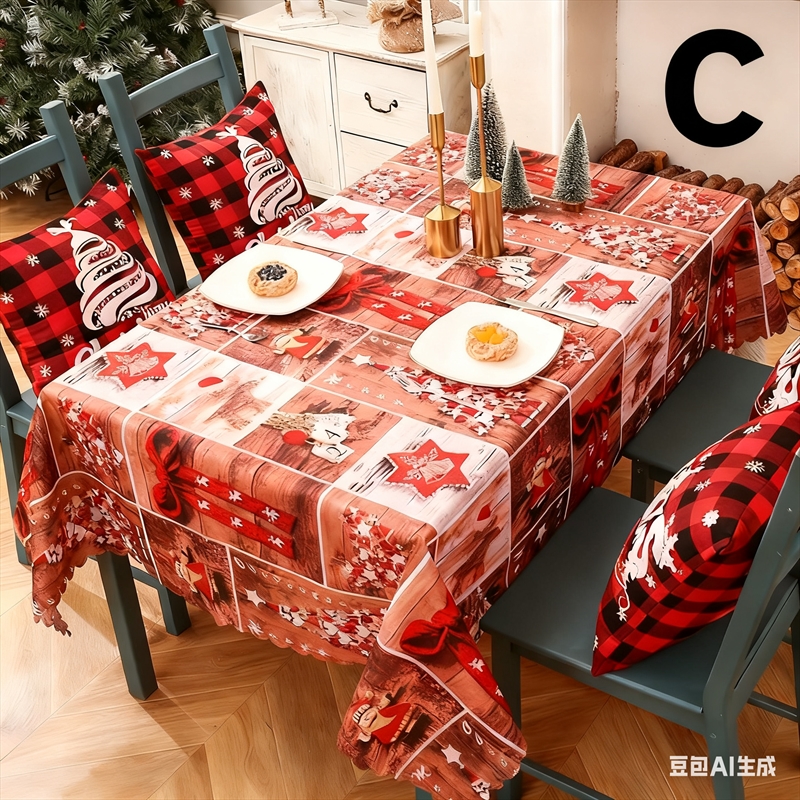 Christmas gift Christmas Tablecloth - Festive 180x150cm/Product Detail/Diningware