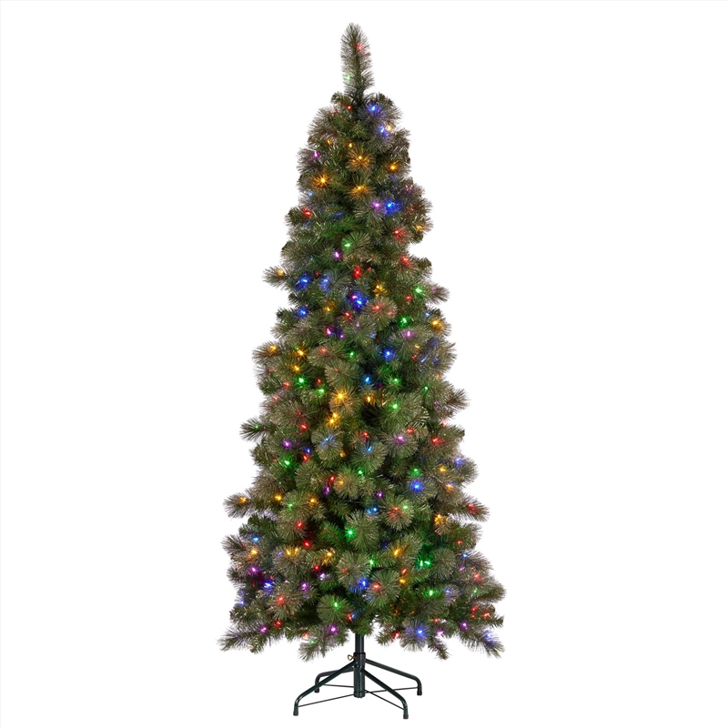 7.5ft Christmas Tree Slim Glittery Gold Pine Led Lights/Product Detail/Decor
